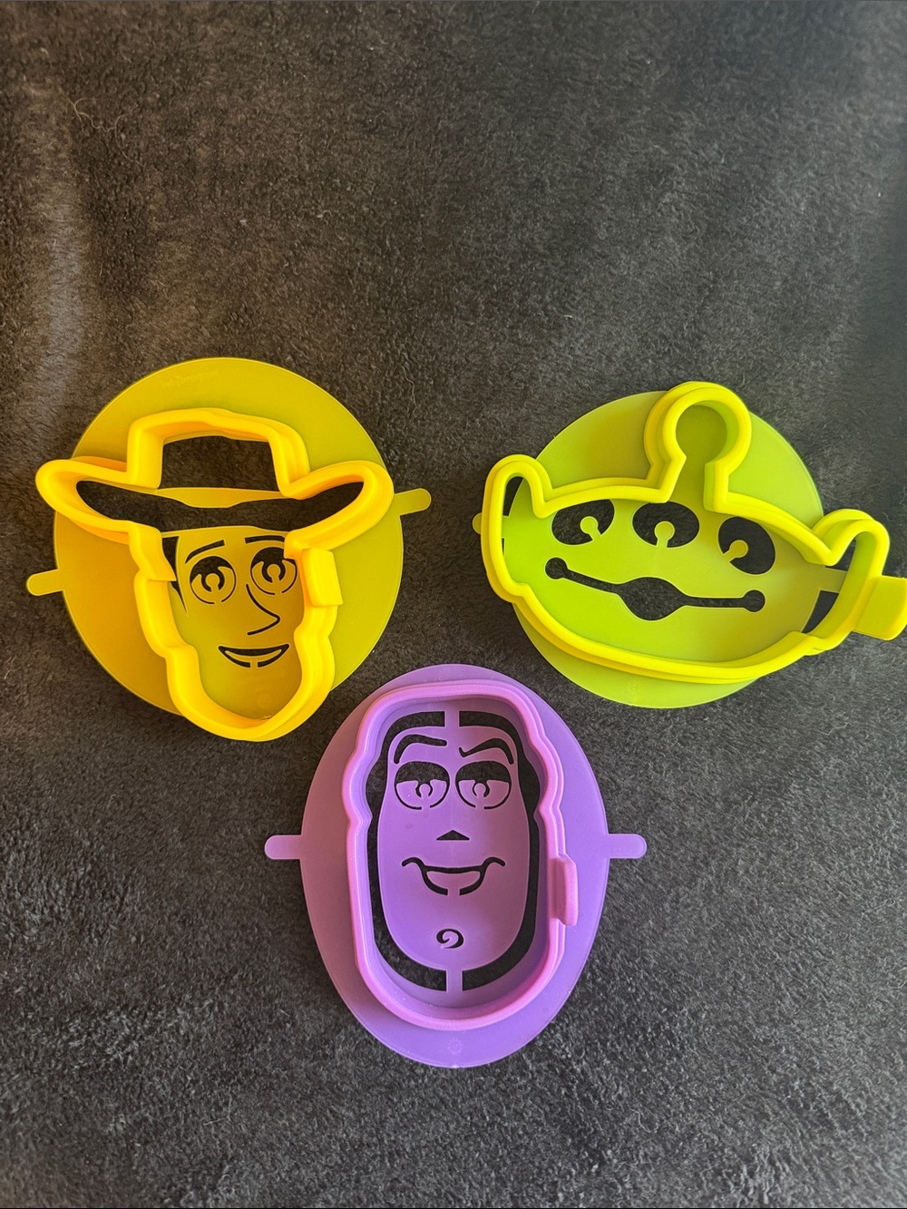 Silicone Character Breakfast Pancake Molds Set - Yellow, Green, Purple